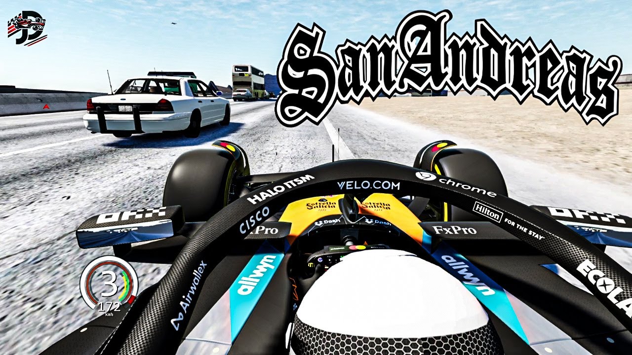 GTA San Andreas pero con F1... CAOS TOTAL 💀 / Assetto Corsa