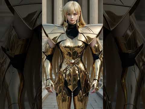 Virgo, Shajia, Golden armor #saintseiya #cosplay #ai