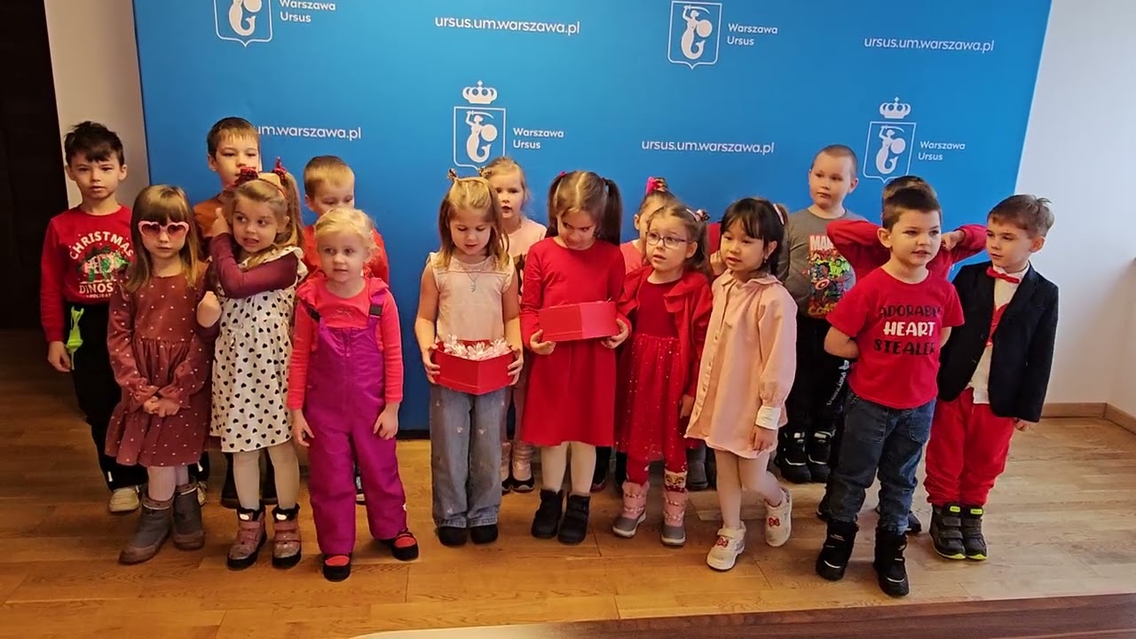 Walentynki z Urzędem dzielnicy Ursus- przedszkole Świat Dziecka w Warszawie. 