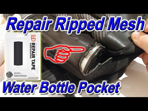 Repair Ripped Mesh Water Bottle Pocket on Backpack