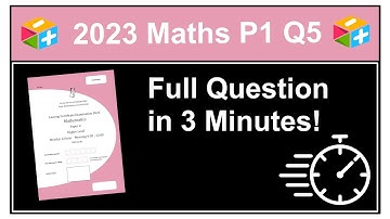 Speedy Solutions! 2023 Maths Paper 1 Question 5 (Higher Level Leaving Cert)