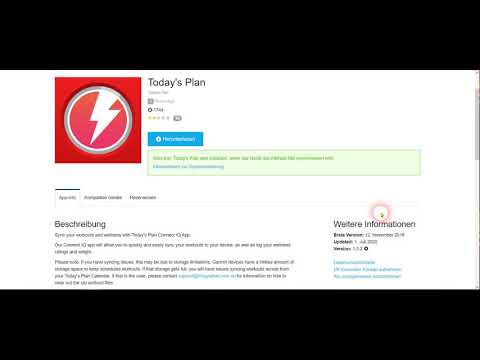 Today's Plan - Problemlöser Synchronisation zu Garmin Connect