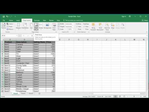 কিভাবে Excel 2016-এ একটি ওয়ার্কশীট থেকে নির্বাচিত ডেটা প্রিন্ট করবেন