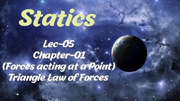 Lec-05|Triangle Law of Forces|Converse|λ-μ Theorem|Examples|Ex-1.3|Ch-01|Statics||