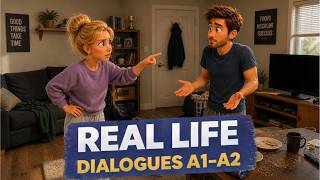 60 Minutes of Real Life English Dialogues | English Listening Practice A1-A2