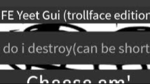 Pastebin FE Yeet gui flinger