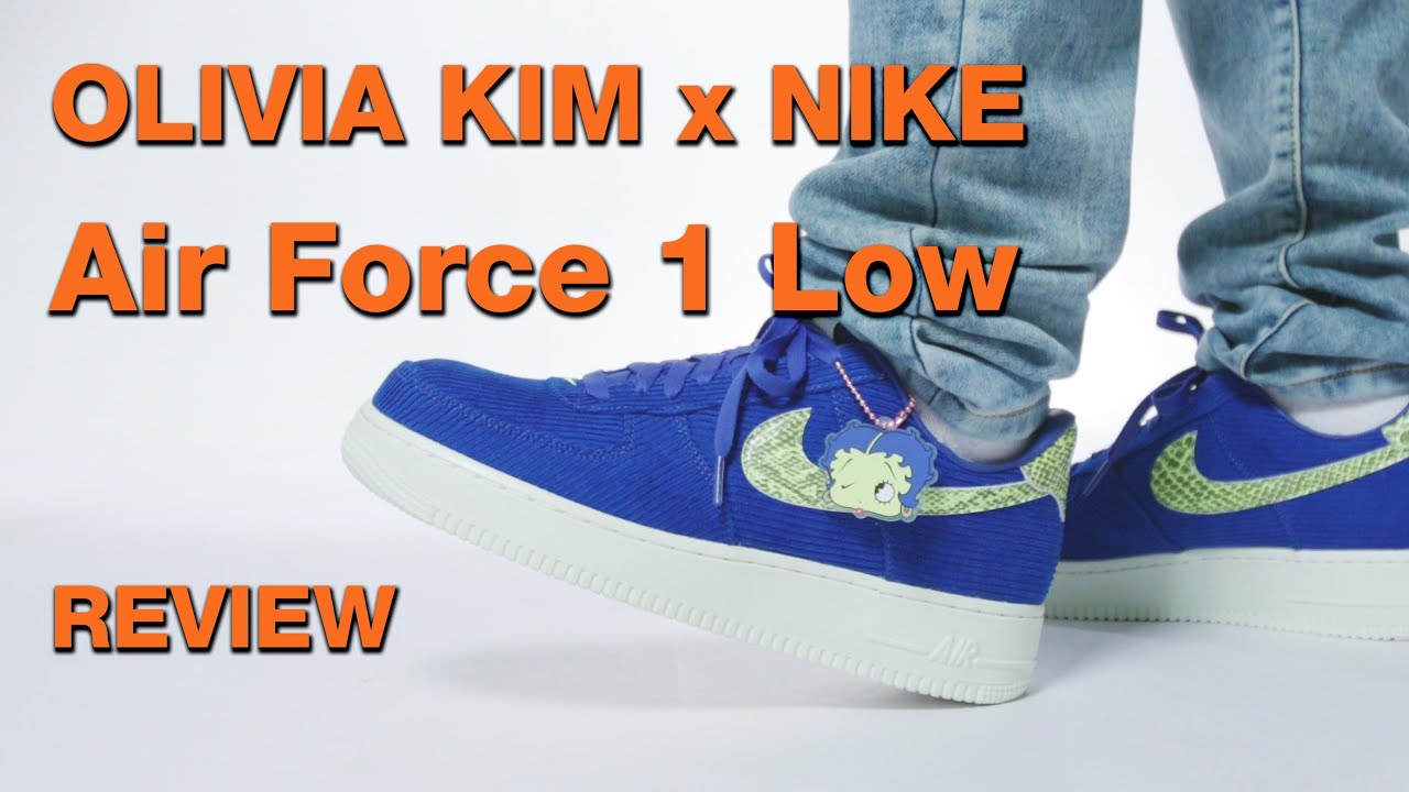 클럽가야하나? 올킴누나 잘신을께요~ 에어포스1로우 올리비아킴 리뷰 OLIVIA KIM x NIKE Air Force 1 Low  CK3314-400 REVIEW - YouTube