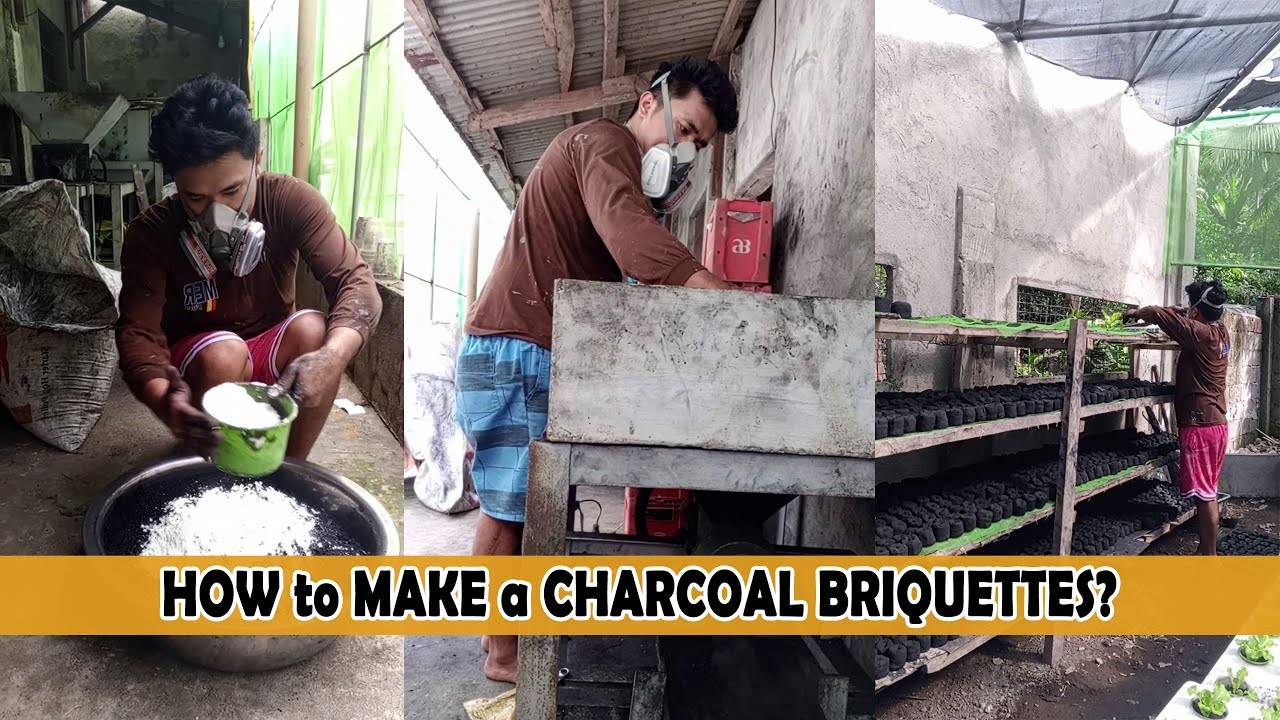 Process on How to Make Charcoal Briquettes 🥥 | #charcoal #briquettes #coconut #grill #process #diy