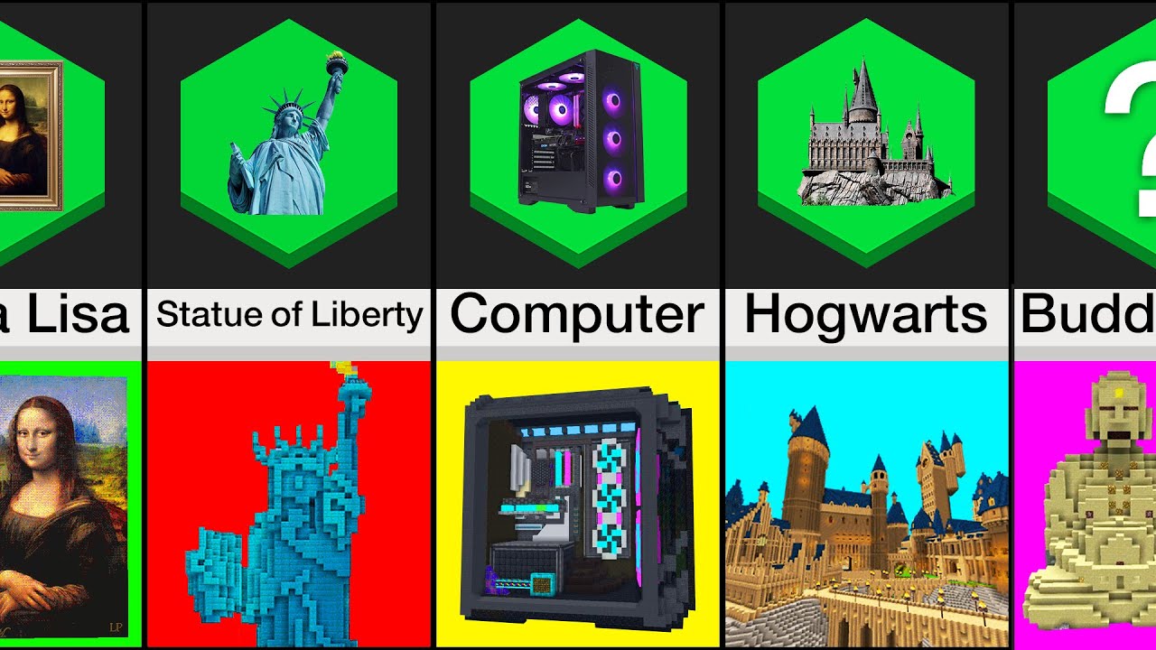Comparison: Minecraft Builds Based On Real Life - YouTube