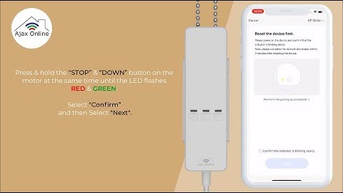 Ajax Online Smart Blind Motor Pairing Instructions - AP Mode