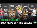 Michel Pereira backflips off the UFC 264 Ceremonial Scales