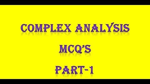 PG TRB/ POLYTECHNIC Complex analysis MCQ