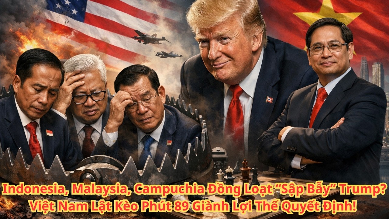 Indonesia, Malaysia, Campuchia Đồng Loạt“Sập Bẫy”Trump? VN Lật Kèo Phút 89 Giành Lợi Thế Quyết Định!