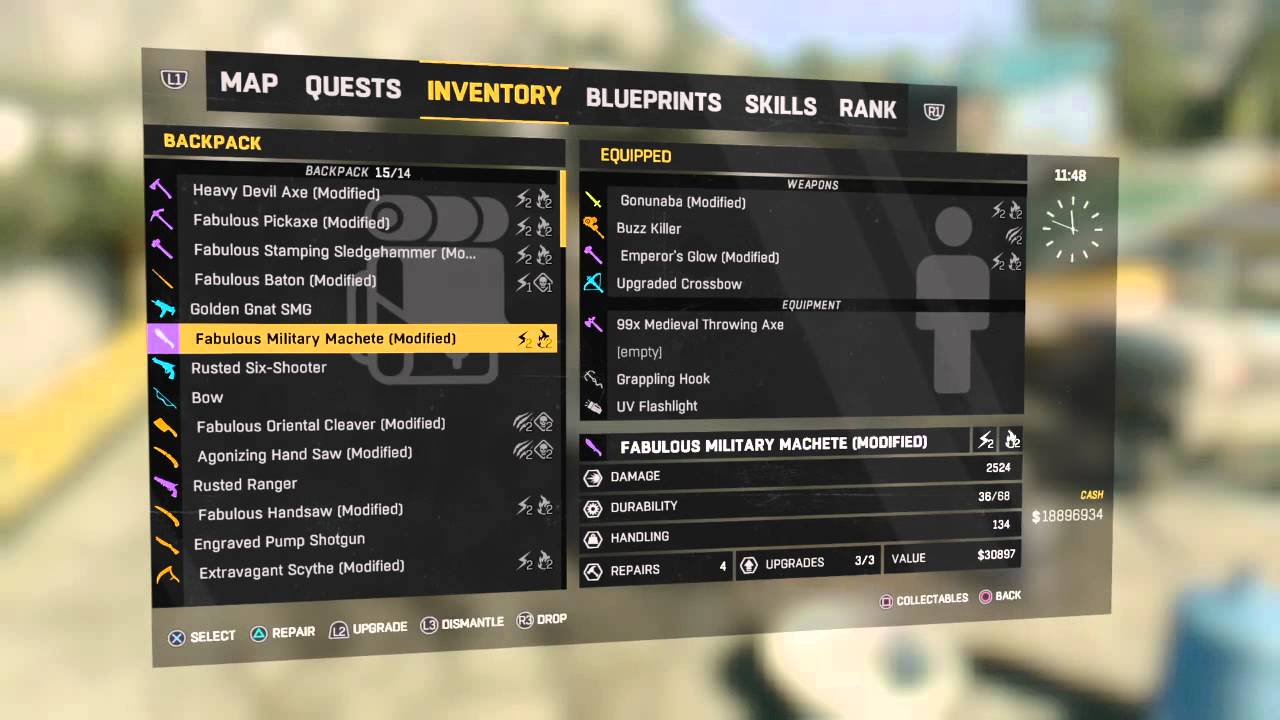 Dying Light Invetory glitch15 weapons in my backpack YouTube