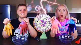 РУЛЕТКА СЛАЙМ ЧЕЛЛЕНДЖ С ПЕРЧАТКАМИ 😈 MYSTERY WHEEL OF SLIME GLOVES CHALLENGE // Лизун