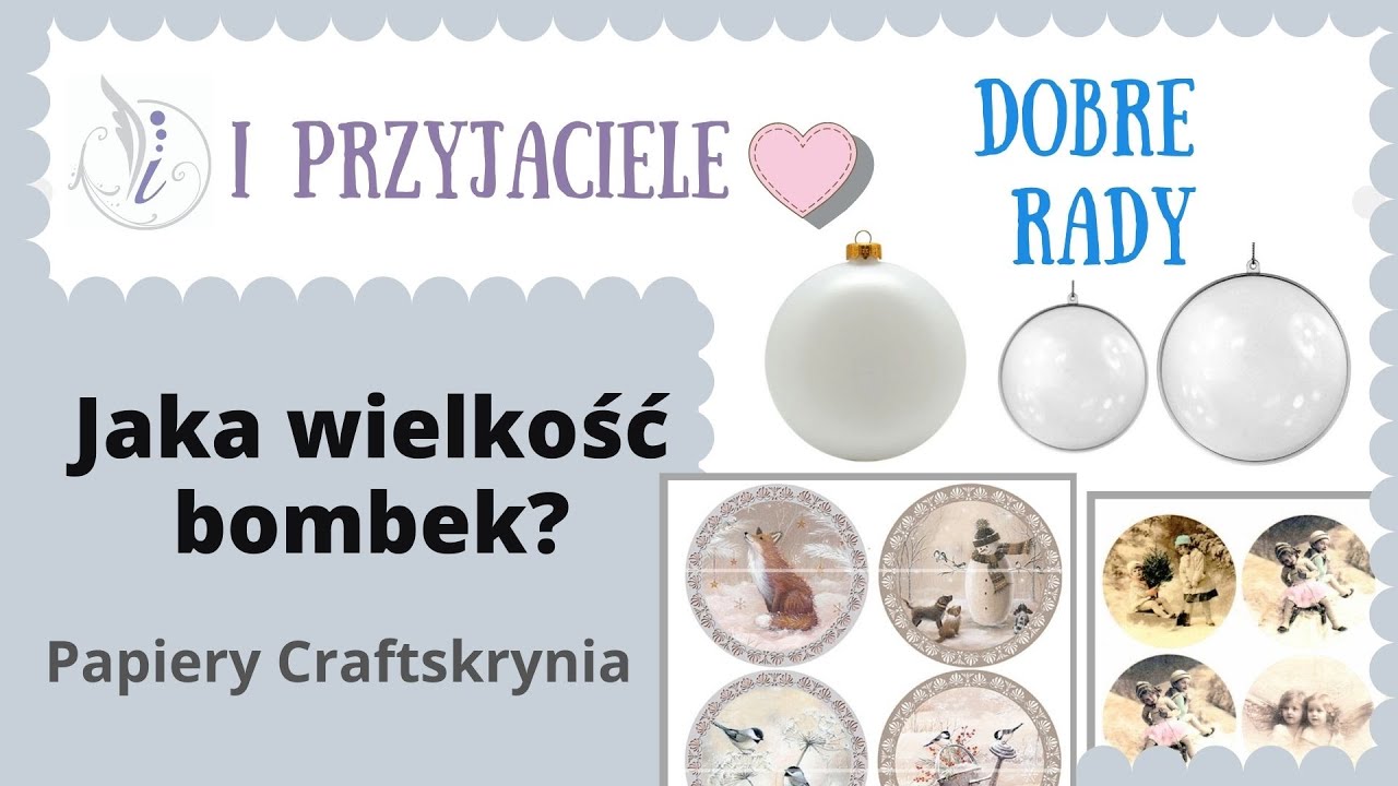 Papiery ryżowe Craftskrynia i pasujące bombki