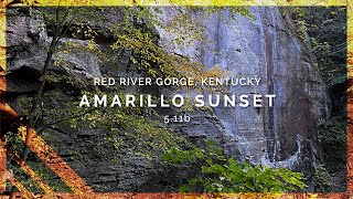 Amarillo Sunset 5.11b : revisiting roots (4K POV first-person beta) : Sport Climbing Red River Gorge