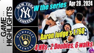 New York Yankees vs Milwaukee Brewers [The Yankees average 12 runs a game and win the series! UP!]