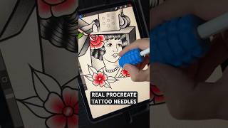 Procreate tattoo brushes that mimic real tattoo needles. #procreate #tattoo #art