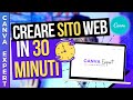 Come Creare  SITO WEB Completo con Canva in 30 MINUTI! DA NON CREDERE