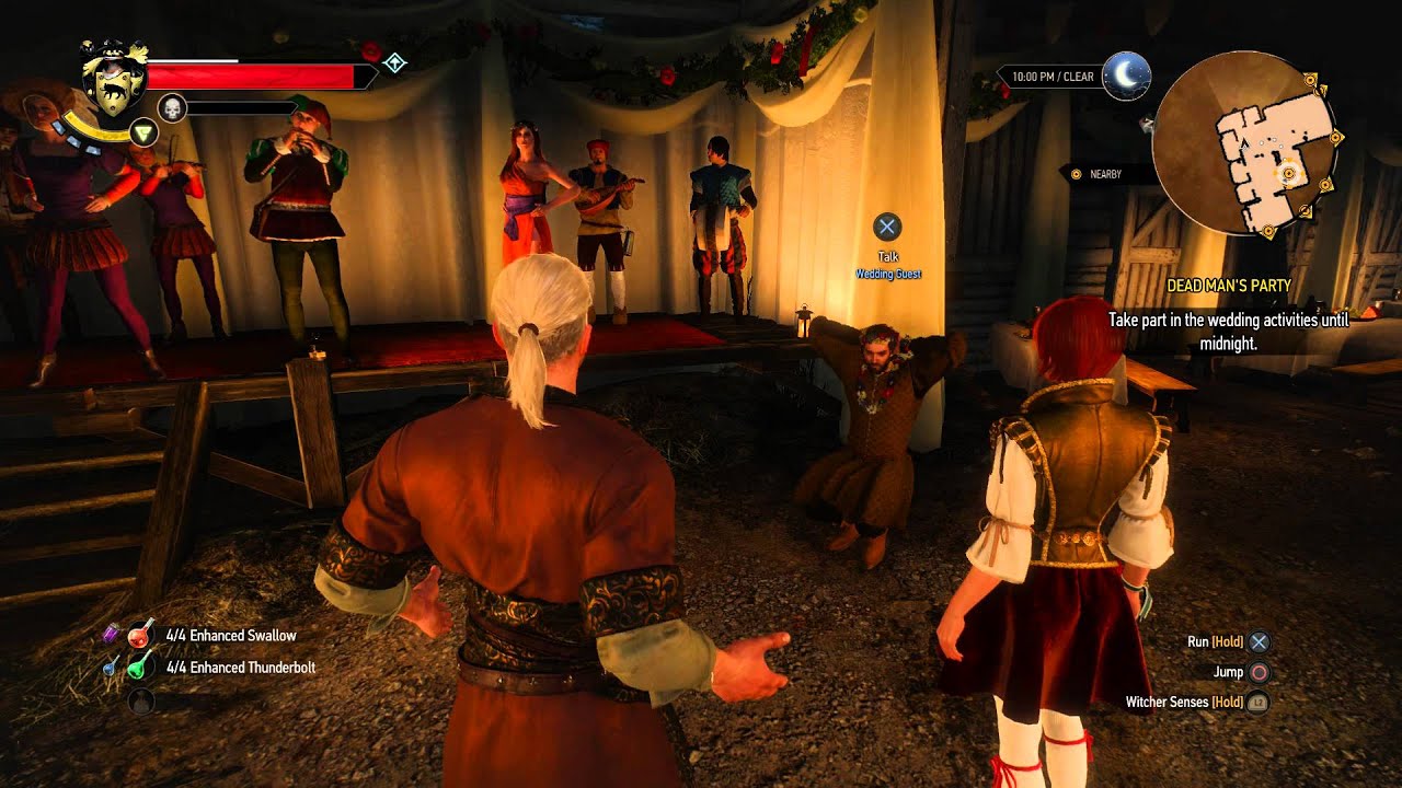 The Witcher 3 Hearts of Stone Dead Man's Party Geralt