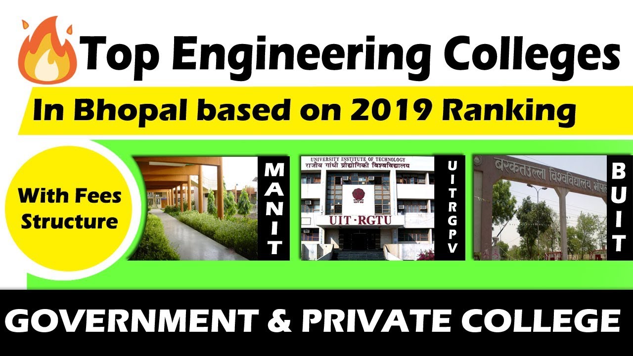 🔥 pubic vs private top engineering colleges 2019 | Bhopal, Madhyapradesh