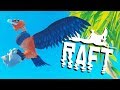 SCREECHER BIRD ATTACK on the GIANT ISLAND! - Raft Gameplay