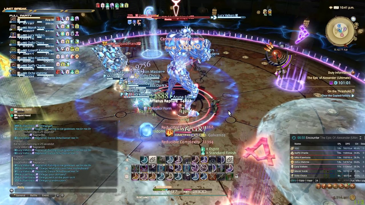 FFXIV Ultimate Alexander (TEA) - Living Liquid BLM PoV - YouTube