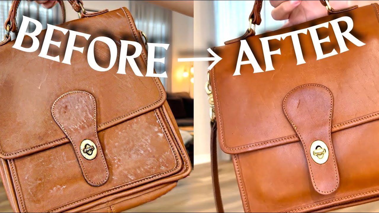 Coach bag hardware cleaning before and after