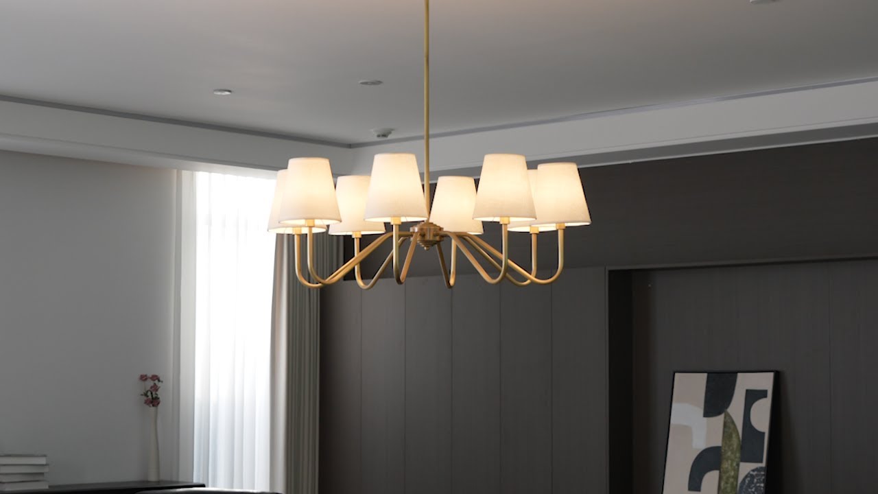 Opaluxe Gold Chandelier by Vakkerlight – Gilded Glow, Luxe Elegance