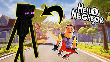 HELLO ENDERMAN (MINECRAFT) | Hello Neighbor Mod