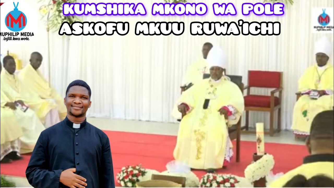 WAAMINI WALIVYOMSHIKA MKONO WA RAMBIRAMBI ASKOFU MKUU RUWAICH KWA MSIBA WA PADRI SABUNI MBOJE