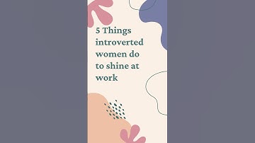 Introverted Women at Work - Do These 5 Things💪✨ | Professional Growth Tips #careeradvice #shorts