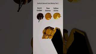 Burnt Umber Raw Sienna and Yellow Ochre Color mixing || Color Mixing 🎨 || #colormixing #shorts