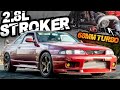 850HP Skyline R33 GT-R Street Drive *ROASTS TIRES* (2.8L Stroker RB Perfection!)