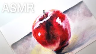 ASMR 1 Hour - Drawing a realistic apple - No Talking