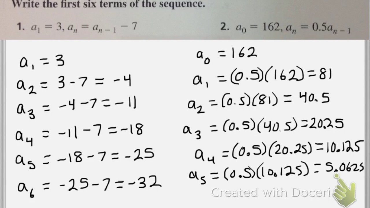 recursive sequence recursive sequence