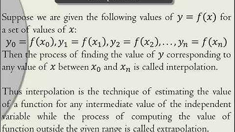 Lect 1: Interpolation: Finite Differences, Newton