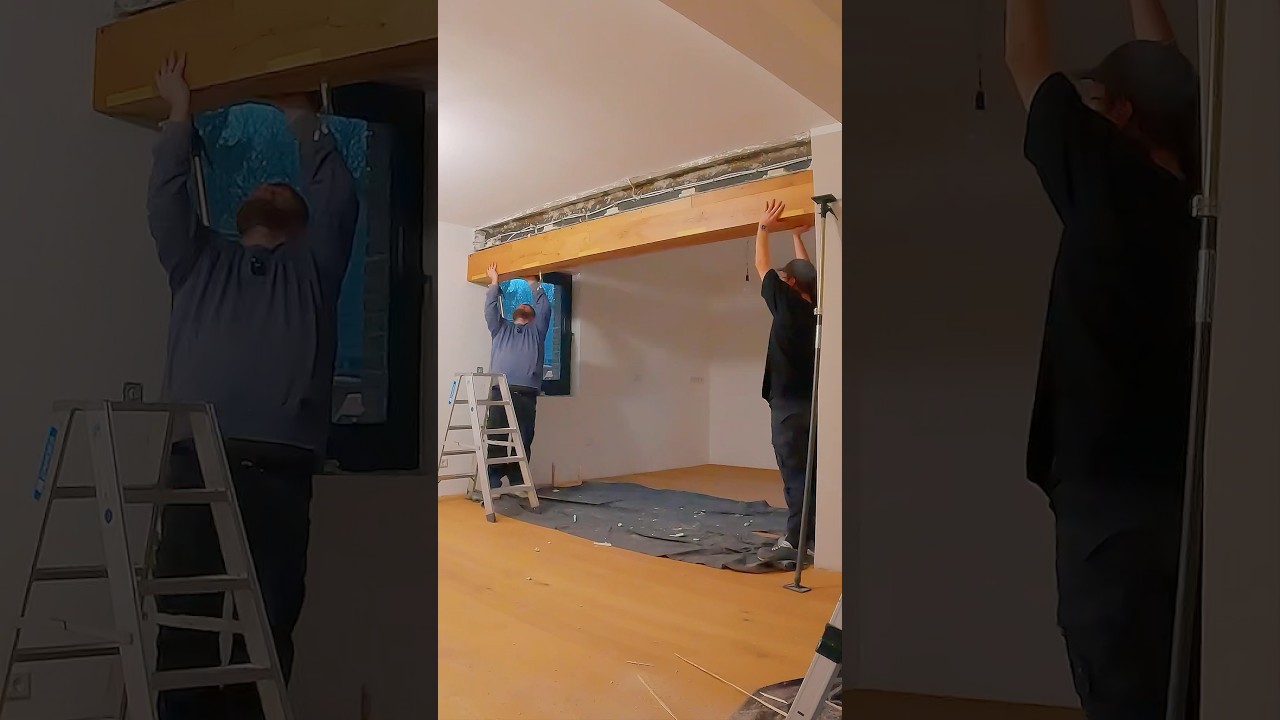 Stahlträger ganz einfach mit Parkett verkleiden. So wirds gemacht 