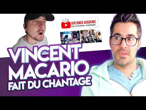 Vincent Macario : menaces, chantage et Diplomeo Académie 2021 (Académie Alliance / Web Talents 2022)