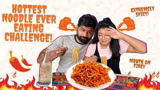 Hot noodles challenge with my husband || mama earth review || spicy || mouth on fire || Ashtrixx