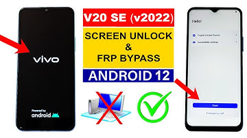 Vivo V20 SE V2022 Android 12 : Hard Reset & FRP Bypass (without PC)