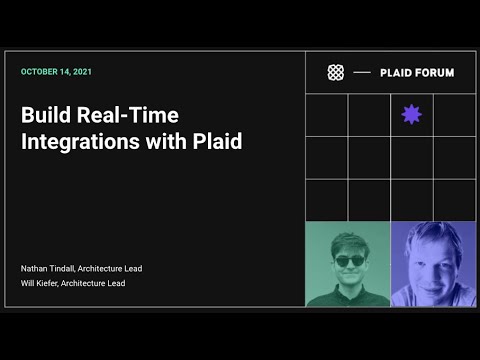 Build real time integrations with Plaid