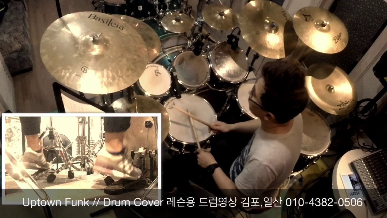 Uptown Funk (Drum Cover) 악보참고용 드럼영상 YouTube
