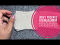 How i prepare the base fabric for my small slow stitch landscape art