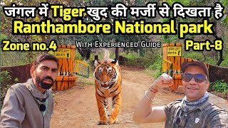 Ranthambore National Park| जंगल में Tiger खुद की मर्जी से दिखता है | Zone no.4 | #wildlife part-8