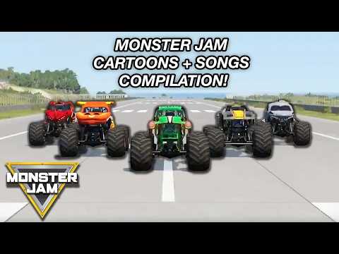 MONSTER JAM SONGS/MUSIC VIDEOS & CARTOONS KIDS COMPILATION | MONSTER JAM