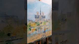 Vidéo du tableau 'Quai de Seine à Vélo' par Axelle BOSLER