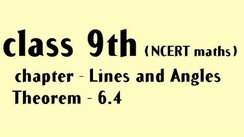class 9th NCERT maths theorem 6.4