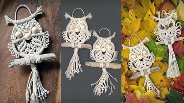 Macrame Owl Tutorial 🦉 DIY Backpack Keychain